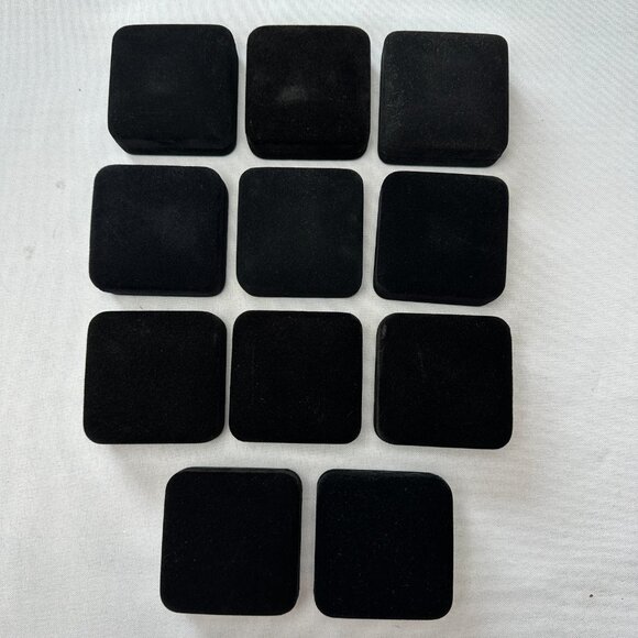 Vintage Macy's Jewelry Earring Display Case & Gift Box Black Velvet Presentation - Picture 3 of 16